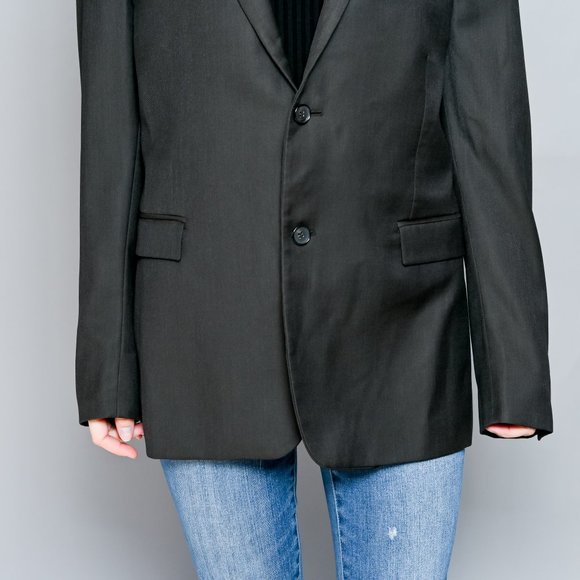 264. THE KOOPLES Dark Gray Wool Fitted Blazer 52R - Picture 3 of 7